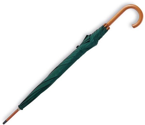Obrázky: Klasický dáždnik s drevenou rúčkou, zelená