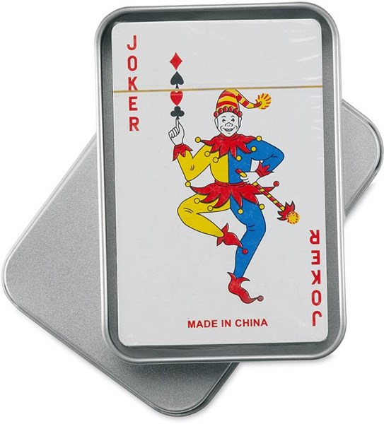 Obrázky: Hracie karty v kovovom boxe, strieborná , Obrázok 3