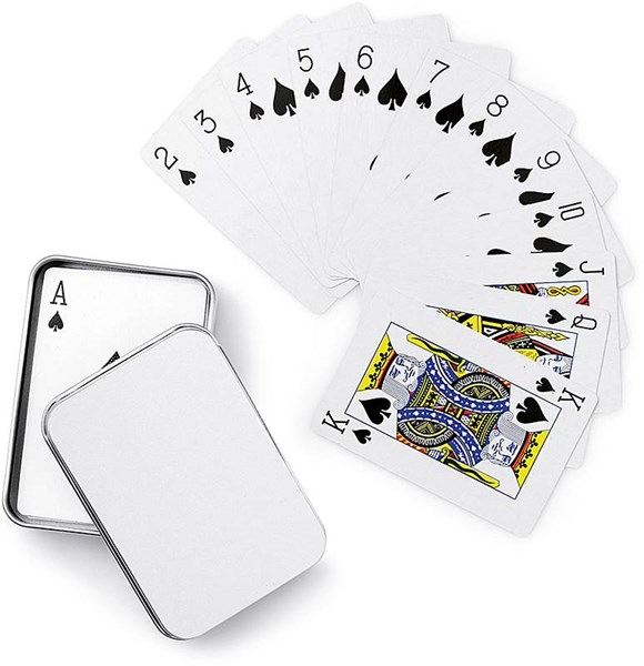Obrázky: Hracie karty v kovovom boxe, strieborná , Obrázok 4