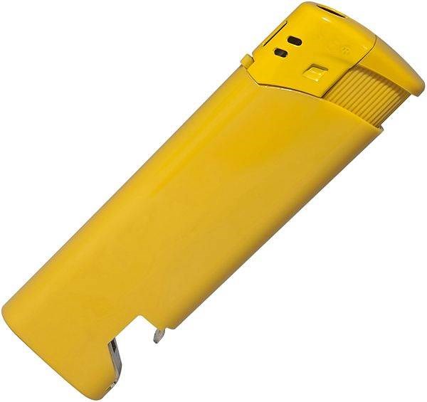 Obrázky: Plniteľný piezo zapaľovač s otvárakom, žltá
