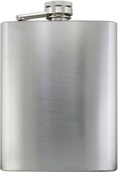 Obrázky: Fľaška/likérka matný strieborný povrch, 237ml