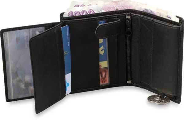 Obrázky: Kožená peňaženka, čierna