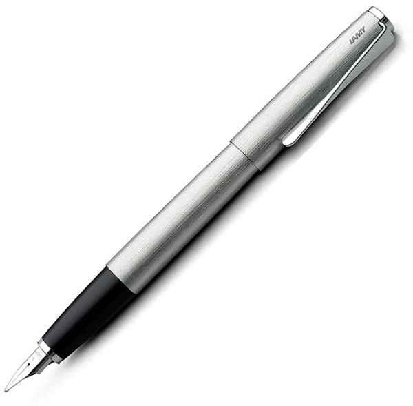 Obrázky: Lamy studio brushed steel,plniace pero,strieborná