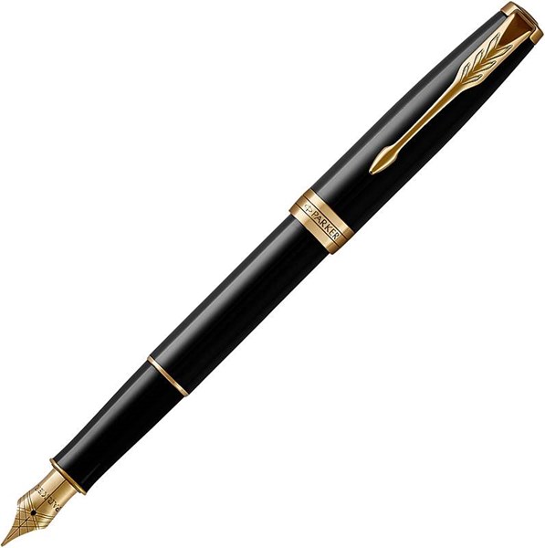 Obrázky: PARKER Sonnet Black GT, plniace pero, hrot F