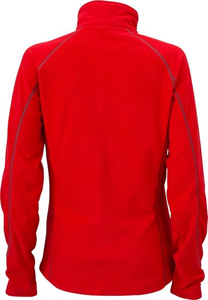 Obrázky: Stella 190 červená dámska flísová bunda  XL, Obrázok 2
