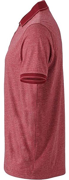 Obrázky: Červená polokošeľa HEATHER MELANGE 170 XXL, Obrázok 6