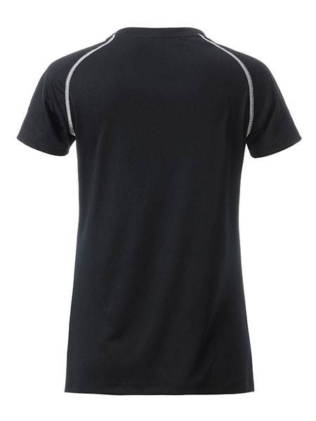 Obrázky: Dámske funkčné tričko SPORT 130, čierna/biela XL