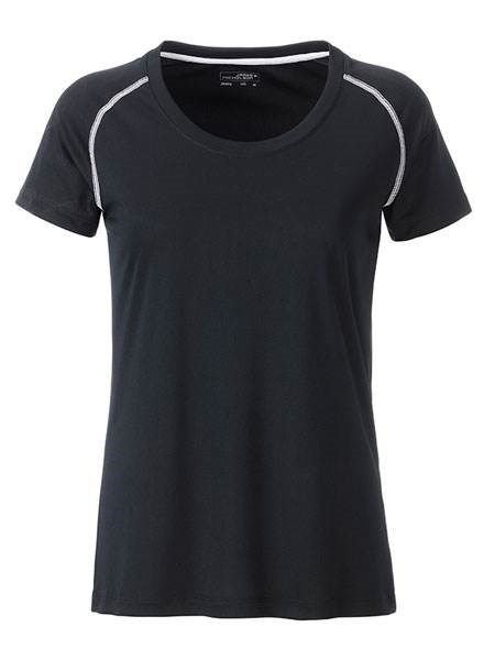 Obrázky: Dámske funkčné tričko SPORT 130, čierna/biela XL, Obrázok 2