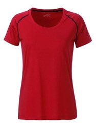 Obrázky: Dámske funkčné tričko SPORT 130, červená/čierna XL