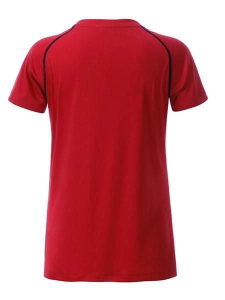 Obrázky: Dámske funkčné tričko SPORT 130, červená/čierna XL, Obrázok 2