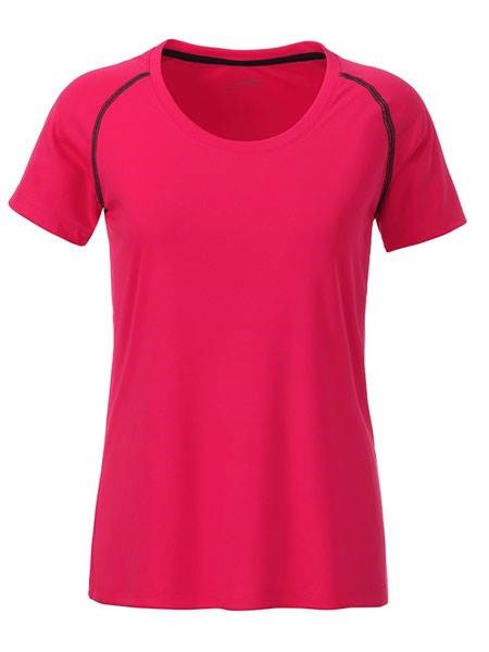 Obrázky: Dám. funkčné tričko SPORT 130, ružová/antracit XL, Obrázok 2