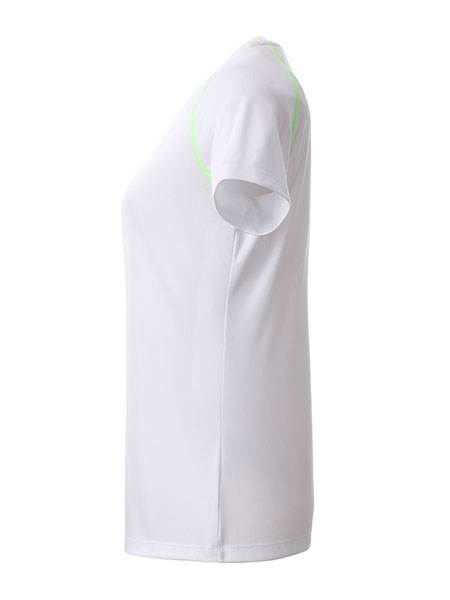 Obrázky: Dámske funkčné tričko SPORT 130, biela/zelená XL, Obrázok 3