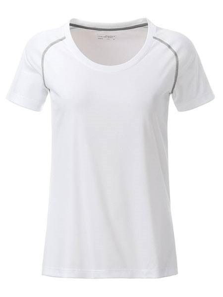 Obrázky: Dámske funkčné tričko SPORT 130, biela/šedá XL, Obrázok 2