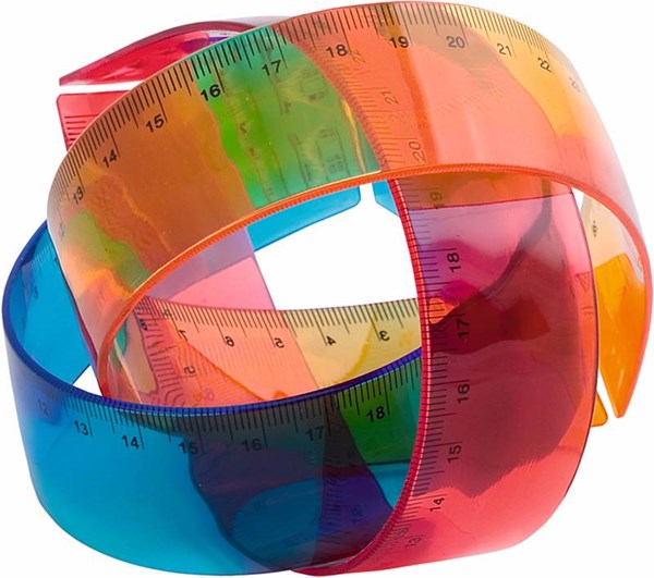 Obrázky: Modré ohybné plastové pravítko, Obrázok 2