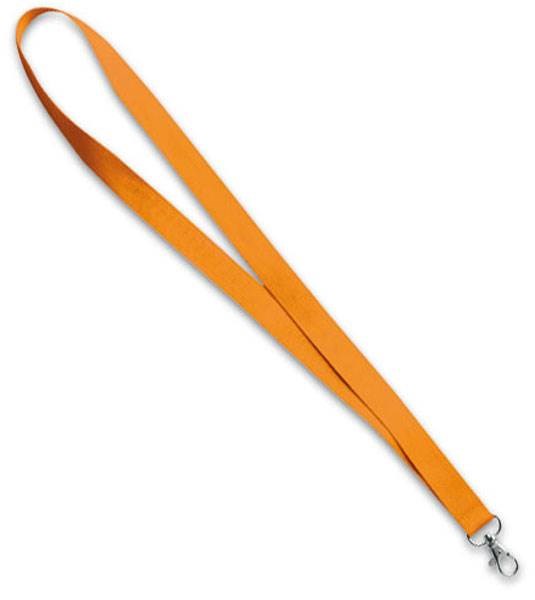 Obrázky: Šnúrka na krk s karabínou, oranžová
