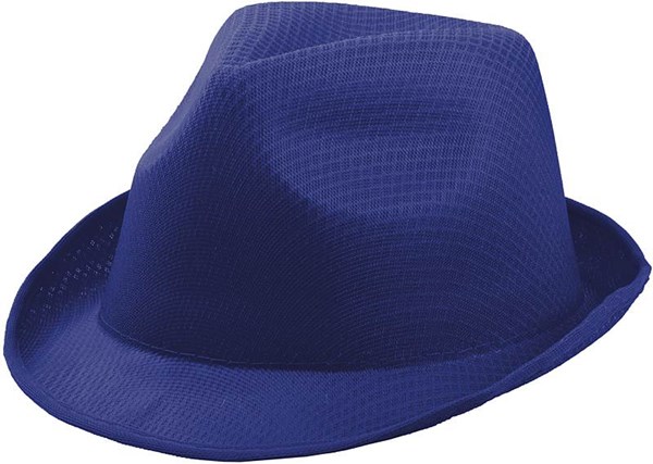 Obrázky: Modrý detský textilný unisex klobúk