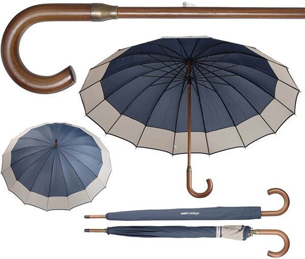 Obrázky: Modrý dáždnik so svetlým lemom André Philippe