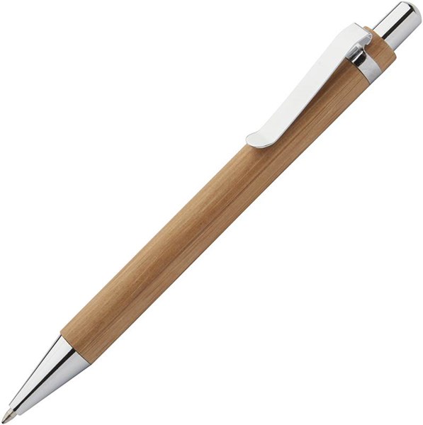 Obrázky: Bambusové guličkové pero s kovovým klipom
