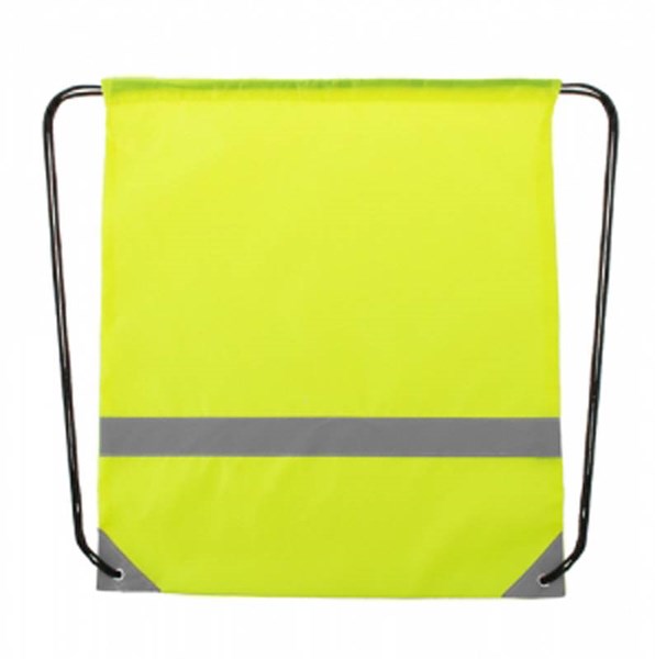 Obrázky: Žltý polyesterový ruksak s reflexnými dielmi
