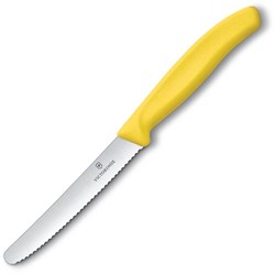 Obrázky: Žltý nôž na rajčiny VICTORINOX, vlnková čepeľ