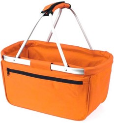 Obrázky: Skladací nákupný košík, oranžová