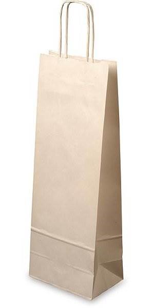 Obrázky: Papierová taška, 15x8x40cm,skrútená šnúrka,biela