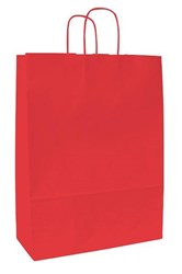 Obrázky: Papierová taška červená 18x8x20 cm, krútená šnúra