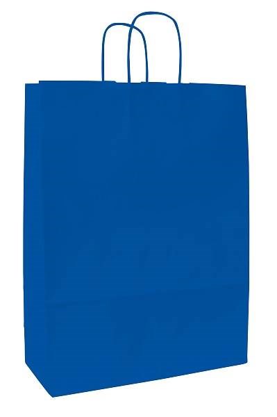 Obrázky: Papierová taška 18x8x20 cm,skrútená šnúrka,modrá