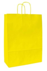 Obrázky: Papierová taška 32x13x28 cm,skrútená šnúrka,žltá
