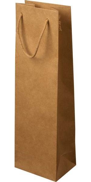 Obrázky: Papierová taška, 12x9x40cm,textil.šnúrka,prírodná 