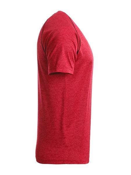 Obrázky: Pánske funkčné tričko SPORT 130,červený melír M, Obrázok 4