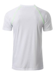 Obrázky: Pánske funkčné tričko SPORT 130,biela/zelená XL