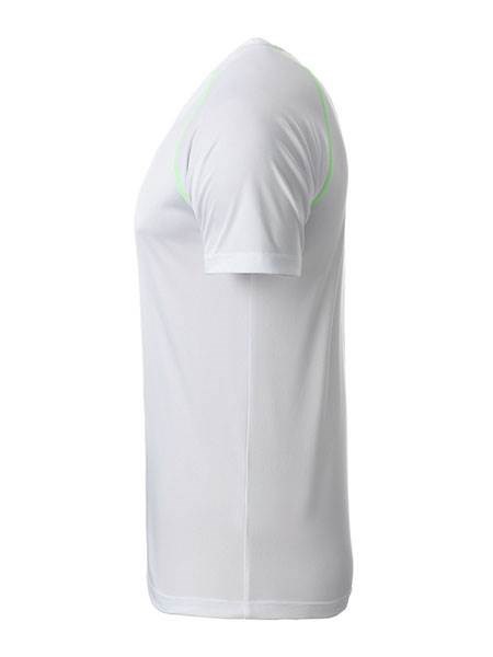 Obrázky: Pánske funkčné tričko SPORT 130,biela/zelená XL, Obrázok 3