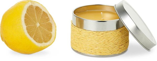 Obrázky: Aromatická sviečka s vôňou citróna v plech.boxe