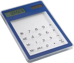 Obrázky: Transparentná solárna kalkulačka, modrá