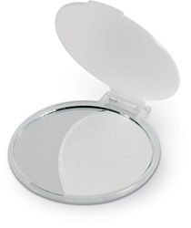 Obrázky: Guľaté kozmetické zrkadielko,transparentná biela