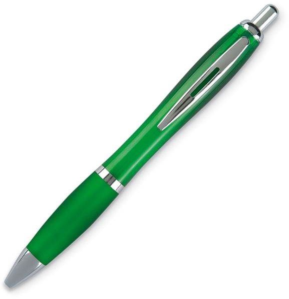 Obrázky: OKAY, guličkové pero, transparentná zelená, Obrázok 2