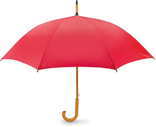 Obrázky: Červený automatický dáždnik so zahnutou rúčkou
