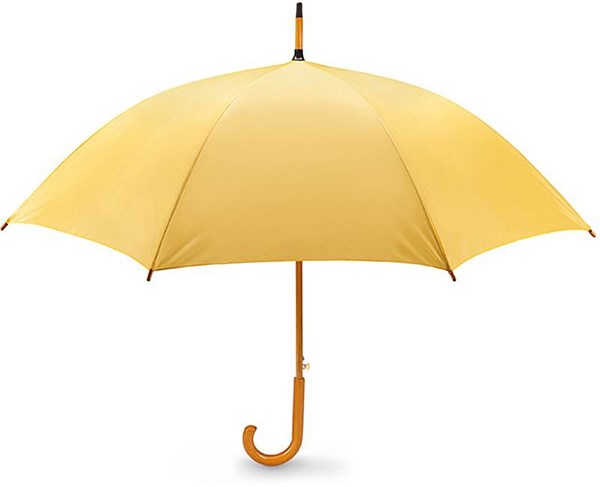 Obrázky: Žltý automatický dáždnik so zahnutou rúčkou