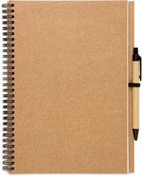 Obrázky: Zápisník s perom, recyklovateľný,prírodná