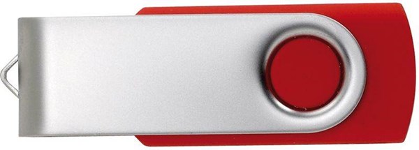 Obrázky: USB kľúč Techmate vyklápací, 2GB, červená-strieb., Obrázok 7