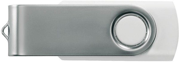 Obrázky: USB kľúč Techmate vyklápací, 4GB, biela-strieborná, Obrázok 5