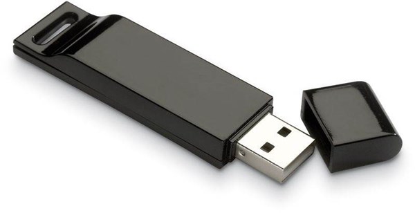 Obrázky: USB kľúč 1 GB,  čierna, Obrázok 2