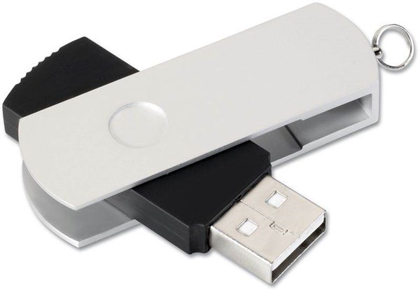 Obrázky: USB kľúč 1 GB, matná strieborná, Obrázok 2