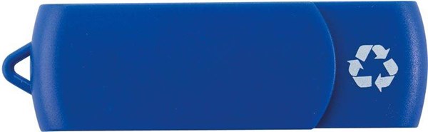 Obrázky: USB kľúč Recycloflash otočný 4 GB, modrá, Obrázok 2