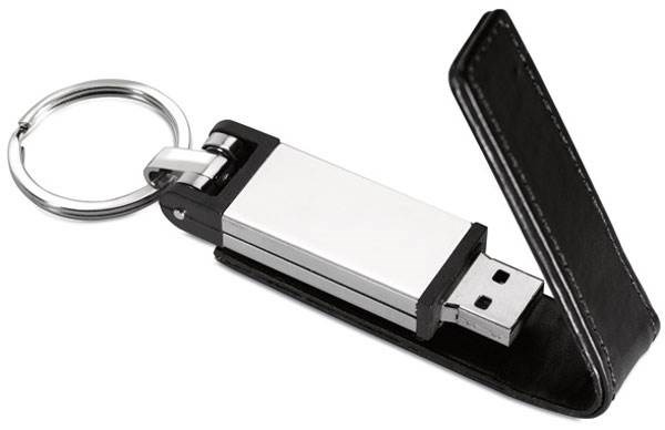 Obrázky: Magring USB flash disk 8 GB v čiernom kož. obale, Obrázok 2
