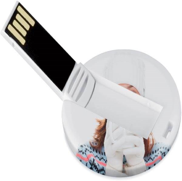 Obrázky: Rondocard biely oválny USB disk 8GB, Obrázok 2