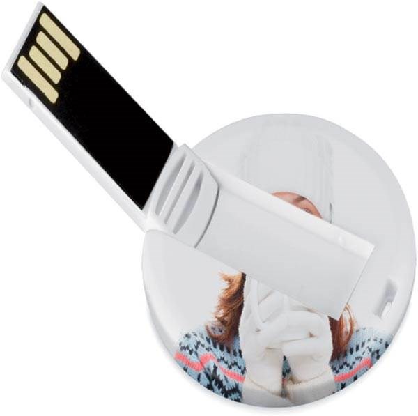 Obrázky: Rondocard biely oválny USB disk 8GB, Obrázok 3