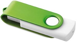 Obrázky: Rotoflash zeleno-biely rotačný USB flash disk 4GB