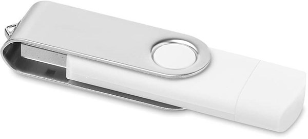 Obrázky: OTG Twister flash disk 1 GB s micro USB, biely